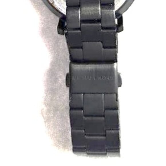 Michael Kors NEW Men’s Black Stainless Steel Watch Gold Accents $250 Retail - Picture 5 of 7